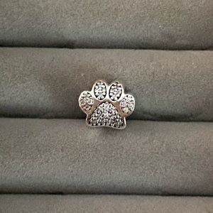 Pandora Sparkling Paw Print Charm